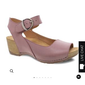 Dansko Tiana Blush Burnished Nubuck Sandals- Size 41